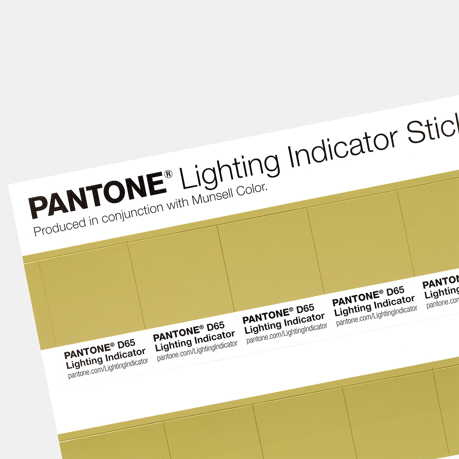 Pantone Lighting Indicator Stickers D65 